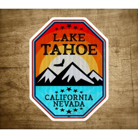 Lake Tahoe California Nevada Decal Sticker 2.75" X 3.65" Skiing Lakes Boating
