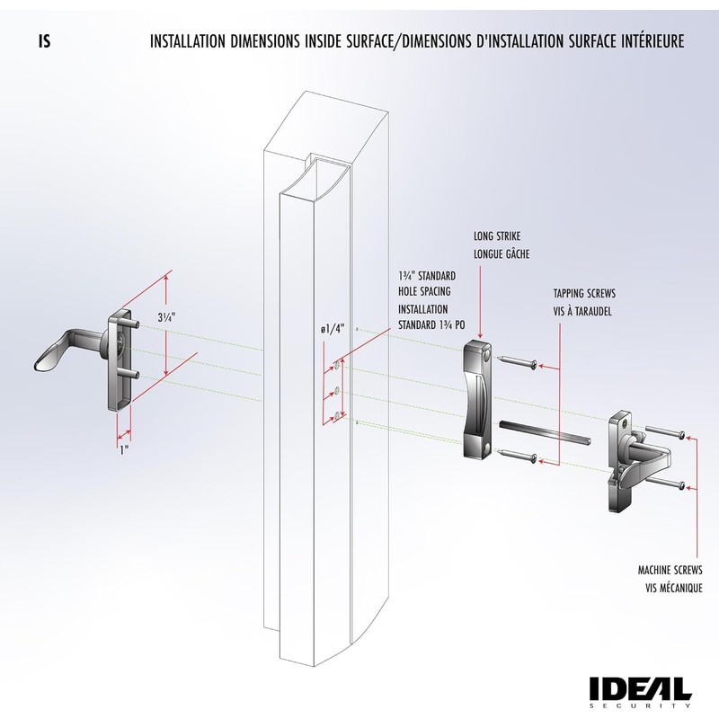 Ideal Security in-Swinging Storm Door Handle Set – for Inward-Opening