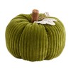 Mud Pie Green Corduroy Pumpkin Sitter, 10" Dia x 8"