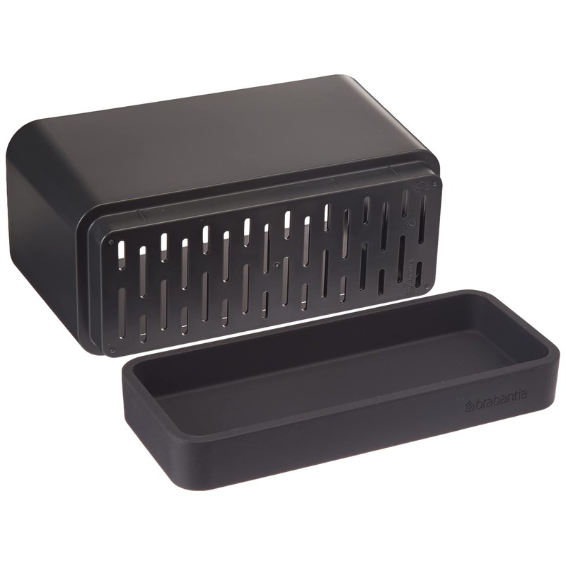 Brabantia 117503 Sink Organiser with Removable Tray, Dark Grey, 8.5