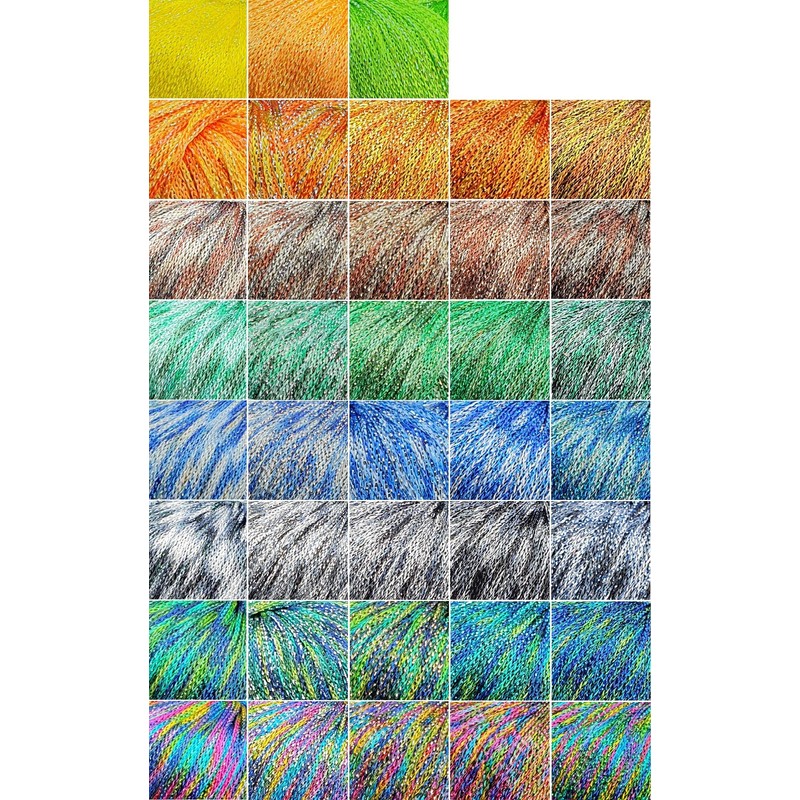 Rainbow glitter print on 25 gram ball colour cloud grey