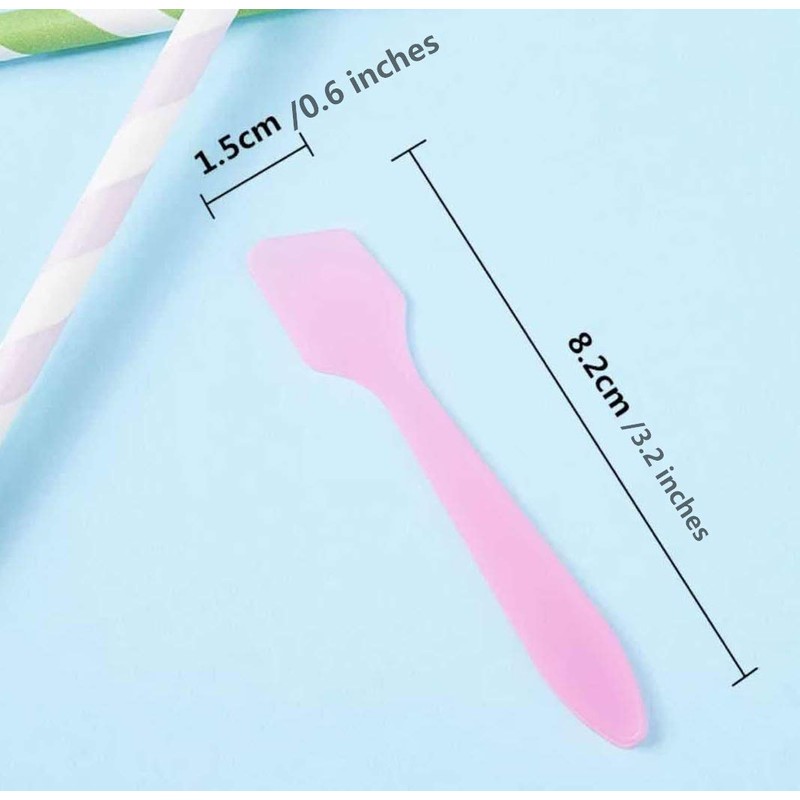 Reusable Mini Make-up Spatulas, 100 pieces,Pink.