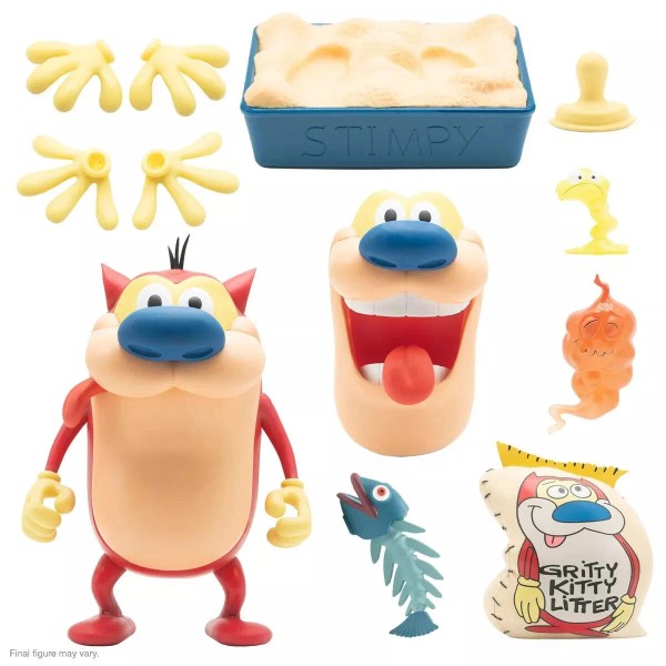 Super-7 NEW Super7 Ren and Stimpy Ultimates 7-Inch STIMPY Action