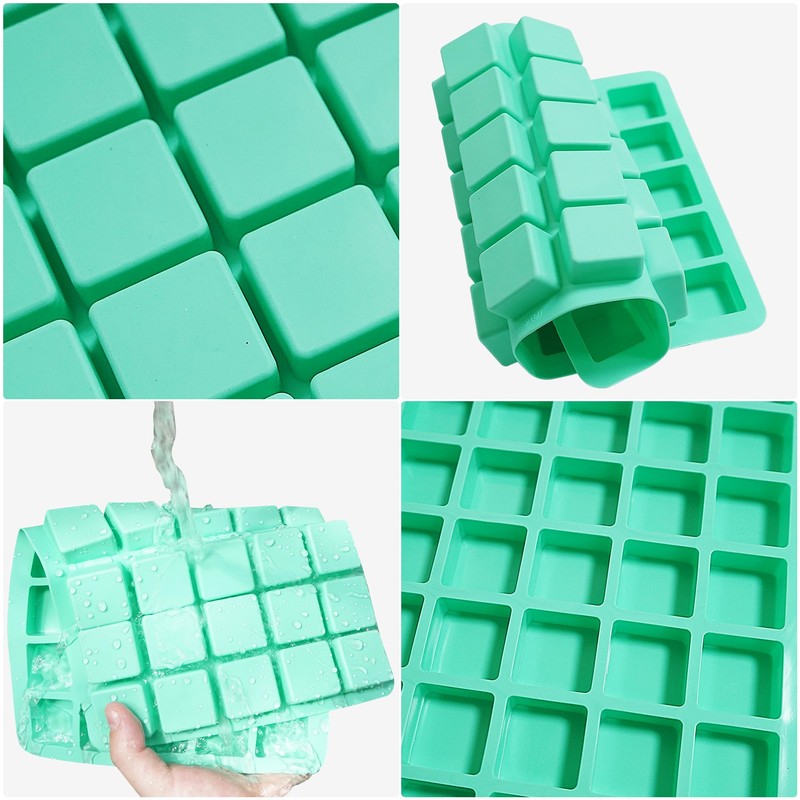 Zorazio 40-Cavity Square Silicone Mold,2Pack Silicone Caramel Candy Molds,Square Hard