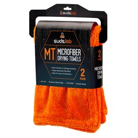 Suds Lab Premium Microfiber Detailing Towels: Ultra-Soft, Lint-Free Cleaning Cloths for Car, Home, and Garage: Perfect for Polishing, Waxing, and Dusting, 16x16 Inches, 2-Pack