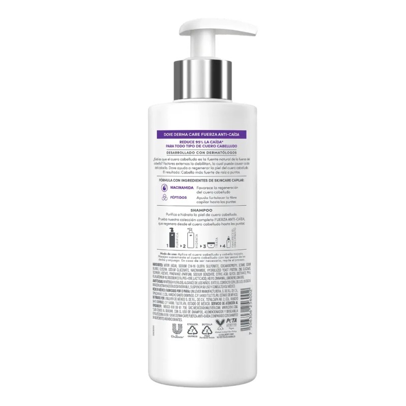 Shampoo Fuerza Anti-Caida Botella de 400ML Dove