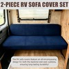 2 Piece RV Couch Covers for Sofa Bed, Stretch Elastic