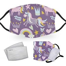 Cute Unicorns - Adult Face Masks - 2 Filters Included