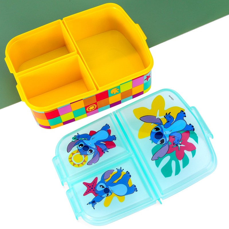 Zawadi Global Stitch Kids Childrens Multi Compartment Rectangular School Travel