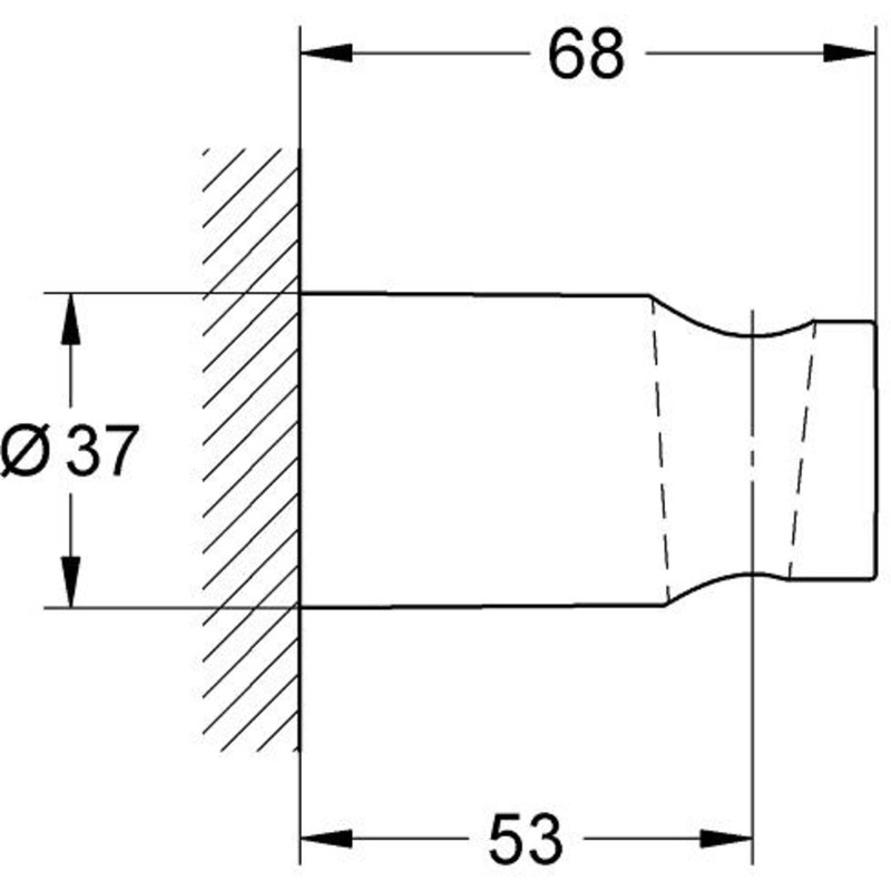 F. GROHE GRO26102000 Vitalio Universal Shower Head Holder