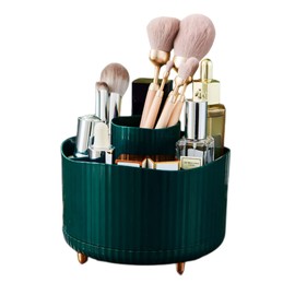 OIWTLIFE Makeup Brush Holder Organizer Cosmetic Brushes Container Smooth 360° Rotating Cosmetic Brushes Holder (Green)