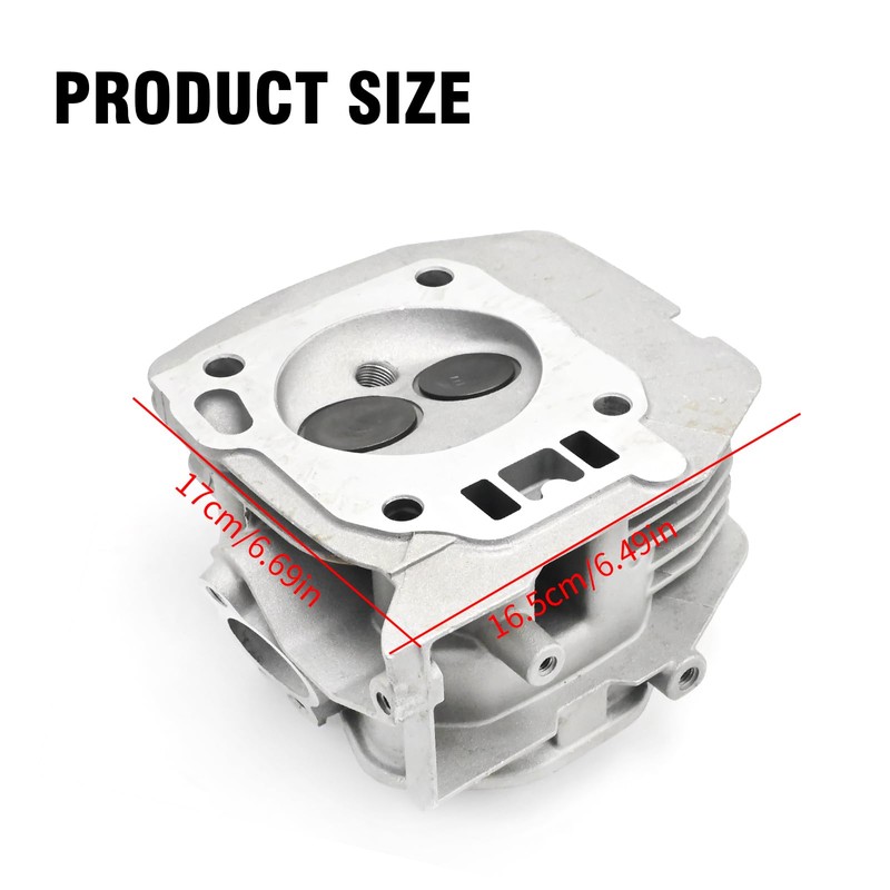 Anxingo Cylinder Head Kit with Valve Cover Rockers Spark Plug,