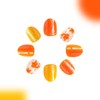 RIICFDD Fall Pres On Nails - Short Almond Shape Acrylic