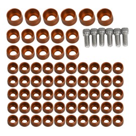 SHMTOOL 66pcs Motorcycle Orange Engine Bolt Caps Screw Cover for Harley Sportster Dyna Softail Touring Electra Glides Road Glides Road Kings Street Glides and Trikes