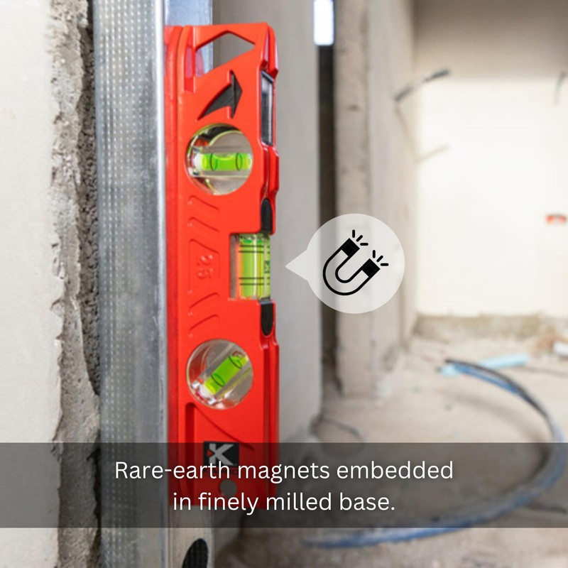 Kapro - 923 Professional Cast Aluminum Torpedo Level - Features