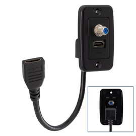 RecPro RV Cable TV Hookup Coaxial Cable Extension Connector and HDMI Wall Plate