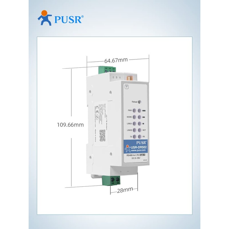 USR-DR502-E Europe HTTP MQTT GSM SMS 4G LTE Cat 1