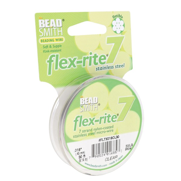 The Beadsmith Flex-Rite 7 Strand Nylon Coated, Stainless-Steel Beading Wire,