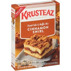 Krusteaz Cinnamon Swirl Crumb Cake and Muffin Mix, 21-Ounce Boxes (Pack of 10)