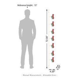 Glitzhome 2 Pack Christmas Truck Garland, 6ft Metal Hanging Banner for Birthday Xmas Party Home Fireplace Wall Decor