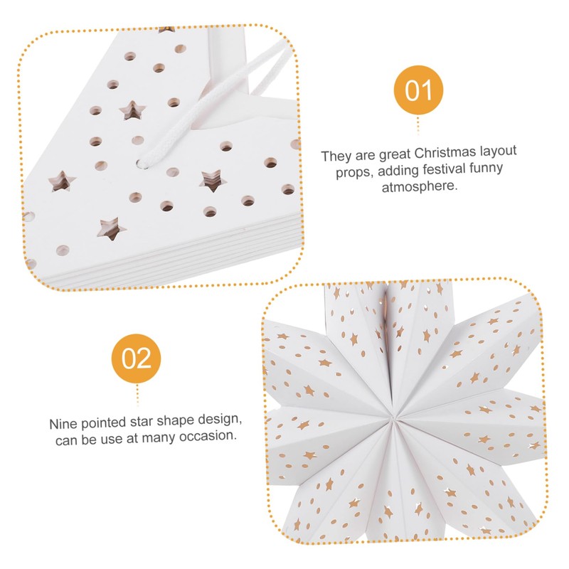 Homoyoyo 3pcs Christmas Shades Folding Paper Hanging Decorations for Warm