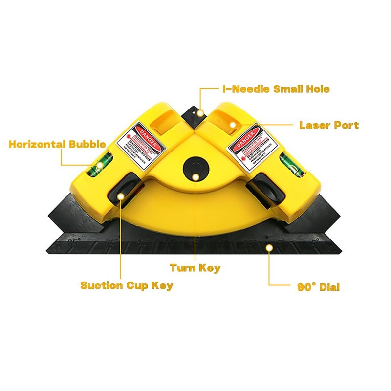 VortecSys Square Laser Right Angle 90 Degree Level - 30ft