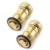 QWORK 1-1/2" NST/NH Brass Fire Hose Spray Nozzle, 2 Pack