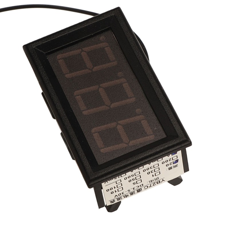 YB28VTM LED Digital Voltmeter Low Power Alarm Battery Indicator Thermometer