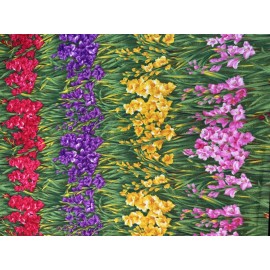 Northcott Flower of the Month quilt fabric by Ro Gregg for Northcott 2824-01 August