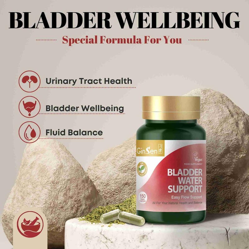 GinSen Bladder Water Support 150 Capsules | Helps Bladder Health,