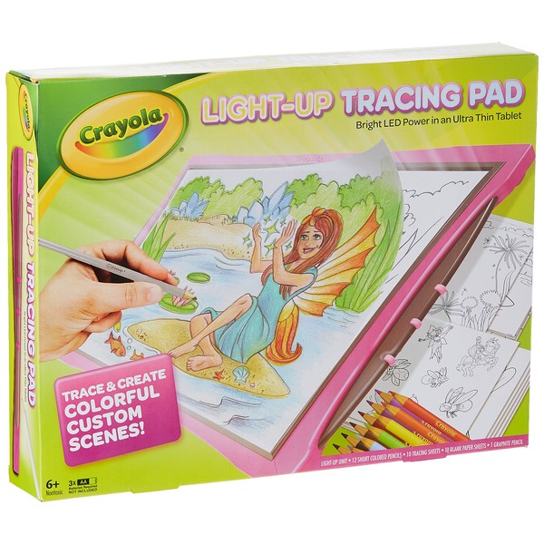 Crayola Light Up Tracing Pad - Pink - Bright LED Power in an Ultra Thin Tablet