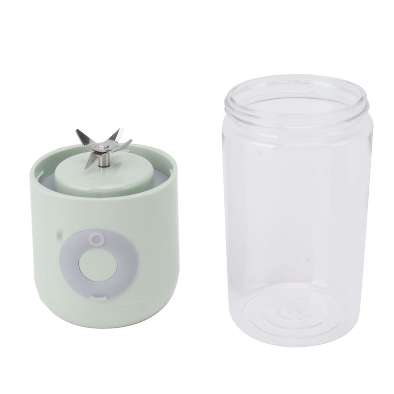 Electric USB Juicer Blender Green 6 Leaf Blades 1300mAh 500ml