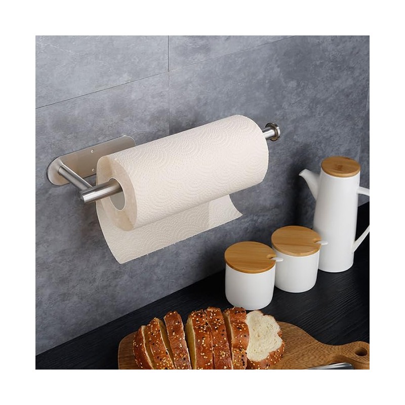 CHENGZI Stainless Steel Kitchen Bathroom Paper Towel Holder Wall Mount