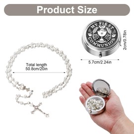 BRITIVIVE Rosary Prayer Beads Rosary Communion Girls Rosary Catholic with Gift Box for Communion Party Gift First Communion