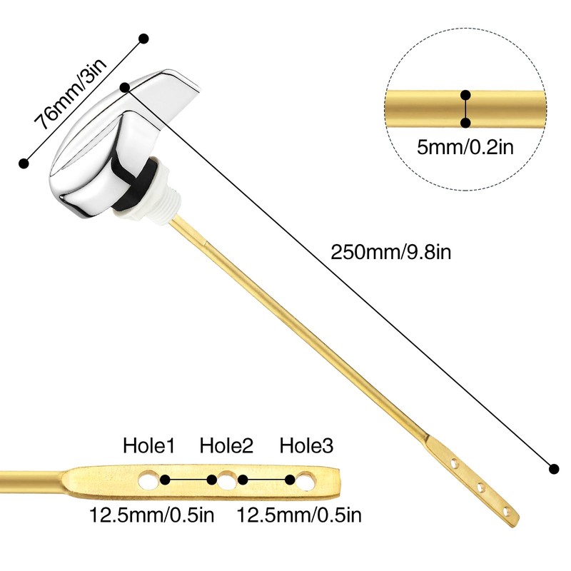 for TOTO Toilet Handle Replacement, Universal THU004#CP Trip Lvr for