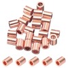 PATIKIL 1/8"/ 3mm Wire Rope Stop Sleeve, 25 Pack Copper