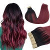 Doores Extensiones Cabello Humano 50gr 14in Ombre Azabache Negro A