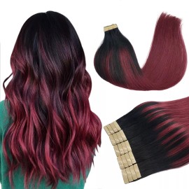 Doores Extensiones Cabello Humano 50gr 14in Ombre Azabache Negro A