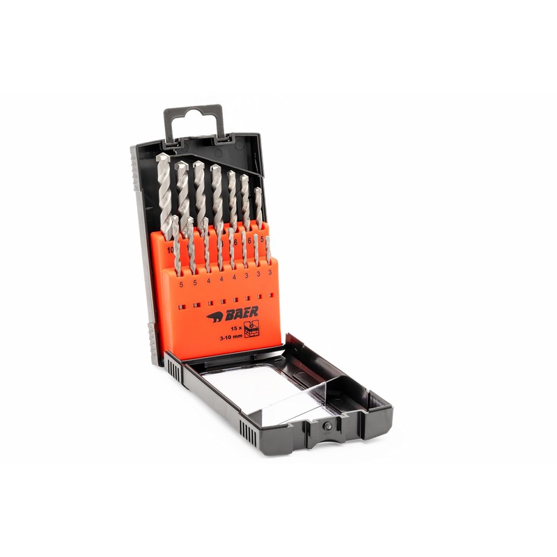 BAER Masonry Drill and Concrete Drill Bit Set (15 Pieces)
