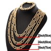 putouzip Miami Cuban Link Chains Set For Men 12/14/20mm 18K