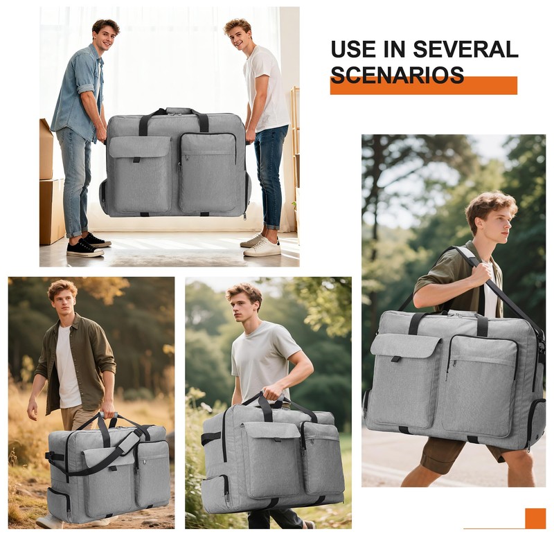 Large Travel Duffle Bag for Men Women, 80L 100L 120L