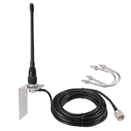 Bingfu Marine VHF Radio External Antenna 156-163MHz PL259 Male L Mount Bracket Antennas with 16.5 feet 5m RG58 Coaxial Cable for Car Truck Boat ATV Mobile Ham Radio Amateur Radio Marine VHF Radio