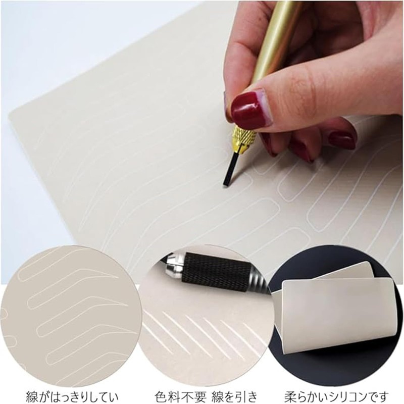 5枚セット眉毛 アートメーク メイクシール ティント 練習肌マイクロブレード 眉毛初心者サロン用練習肌タトゥー 入れ墨 練習用 人工皮膚 スキ