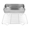 Roasting Pan with Rack, Rectangular Stainless Steel Nonstick Roaster for