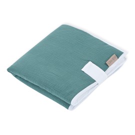 KraftKids Travel Changing Mat Muslin Nile Blue 3 Layers Waterproof Soft Terry Cloth 100% Cotton