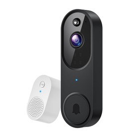 Guggre 1080P Video Doorbell Camera, Smart Human Detection, Cloud Storage, Chime Included, Live View, 2-Way Audio, IR Night Vision, Battery Powered, Indoor/Outdoor Surveillance
