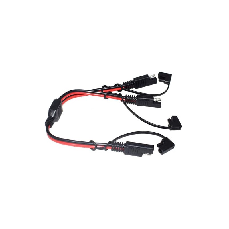 14AWG DC SAE 1 to 2 Automotive Extension Cable with