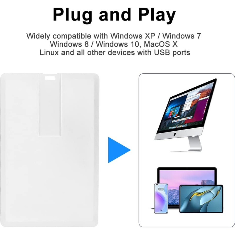 16 GB White Cards USB Flash Drive Gifts for Children
