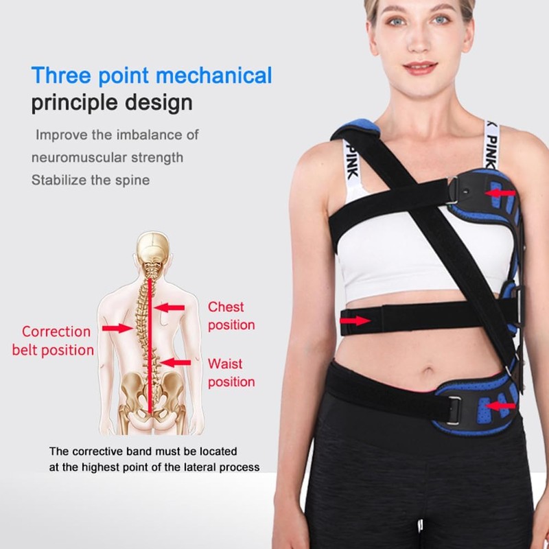 Adjustable Scoliosis Corrector Spinal Back Orthosis with Posture Correction -