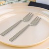 MiniWare Silver Elegance - 30 Disposable Silver Plastic Forks, 4